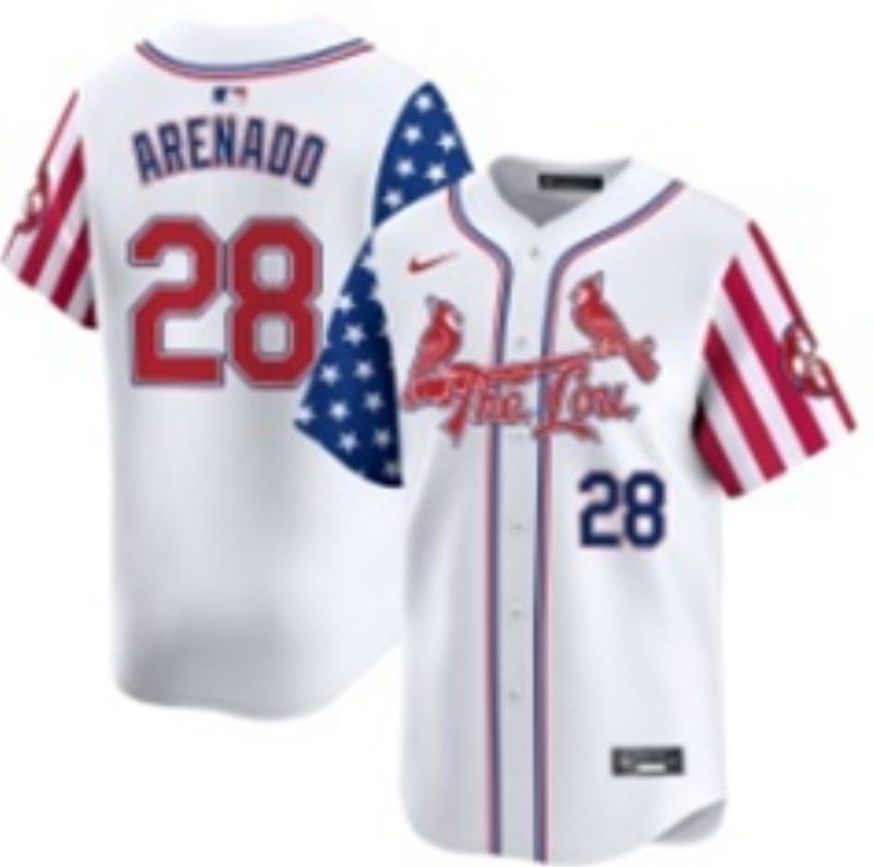 Men 2025 St.Louis Cardinals #28 Arenado White a generation of national flags Joint Name Nike MLB Jersey style 1->st.louis cardinals->MLB Jersey